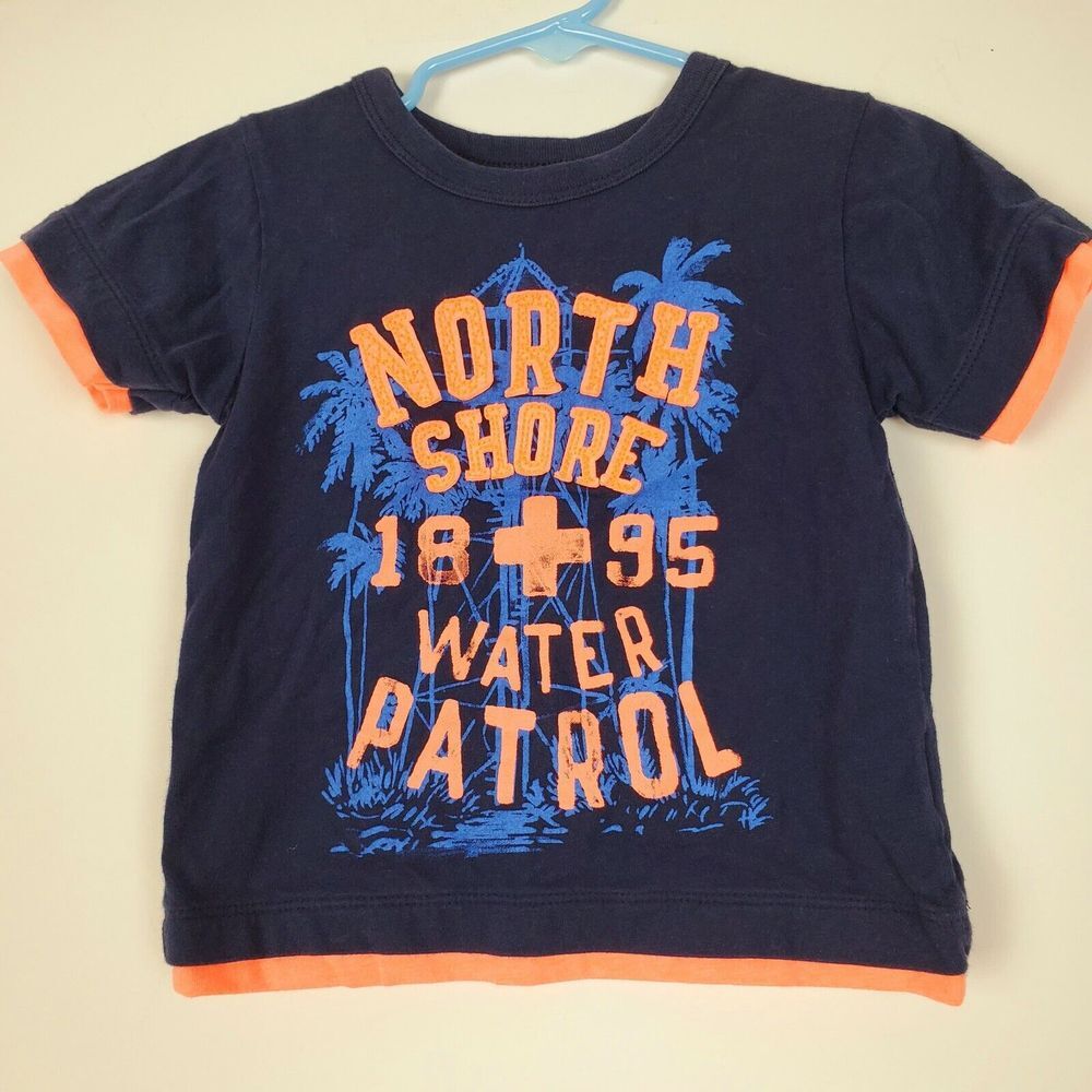 Osh Kosh North Shore Embroidered Shirt 18 Months Toddler Top Blueâ